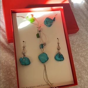 Lady’s beautiful necklace and earring set